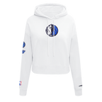 NBA DALLAS MAVERICKS CLASSIC CHANDAIL À CAPUCHON COURT EN MOLLETON POUR FEMME (BLANC)