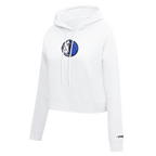 NBA DALLAS MAVERICKS CLASSIC CHANDAIL À CAPUCHON COURT EN MOLLETON POUR FEMME (BLANC)