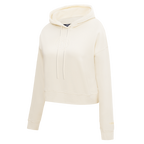 NBA DALLAS MAVERICKS NEUTRAL WOMEN'S CROPPED FLC PO HOODIE (EGGSHELL)