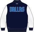 NBA DALLAS MAVERICKS CLASSIC BLOUSON COLLÉGIAL EN LAINE POUR GARÇON ENFANT (MARINE MINUIT/BLANC)