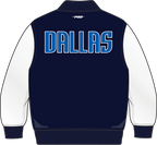 NBA DALLAS MAVERICKS CLASSIC BLOUSON COLLÉGIAL EN LAINE POUR GARÇON ENFANT (MARINE MINUIT/BLANC)