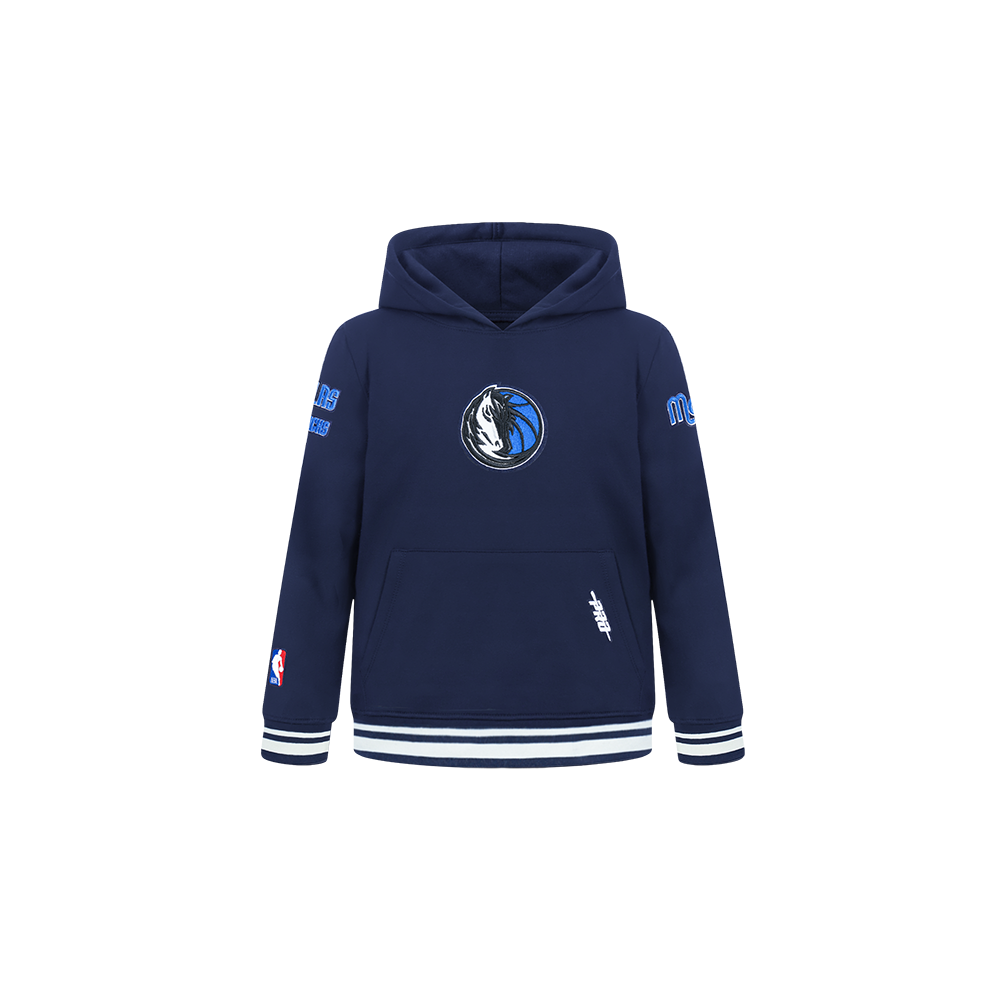 NBA DALLAS MAVERICKS RETRO CLASSIC CHANDAIL À CAPUCHON EN MOLLETON CÔTELÉ POUR GARÇON BAMBIN (MARINE MINUIT)