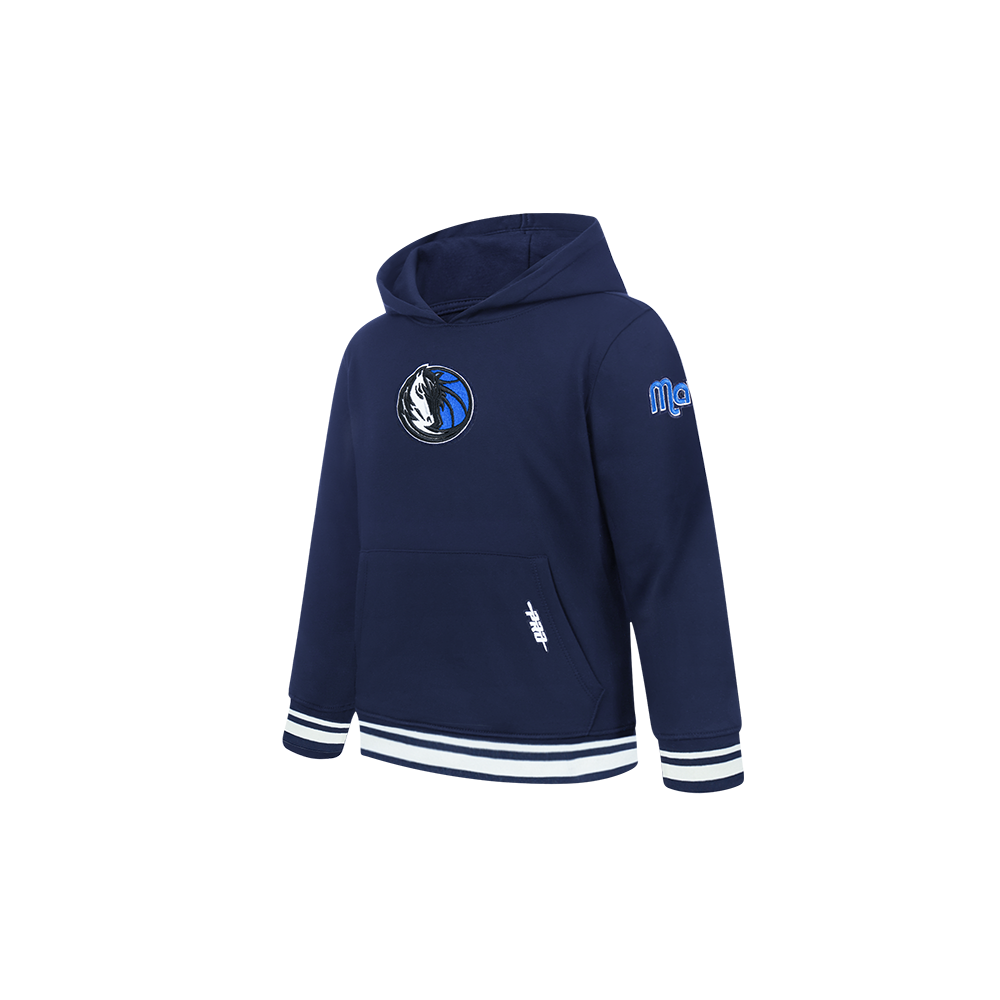 NBA DALLAS MAVERICKS RETRO CLASSIC CHANDAIL À CAPUCHON EN MOLLETON CÔTELÉ POUR GARÇON BAMBIN (MARINE MINUIT)