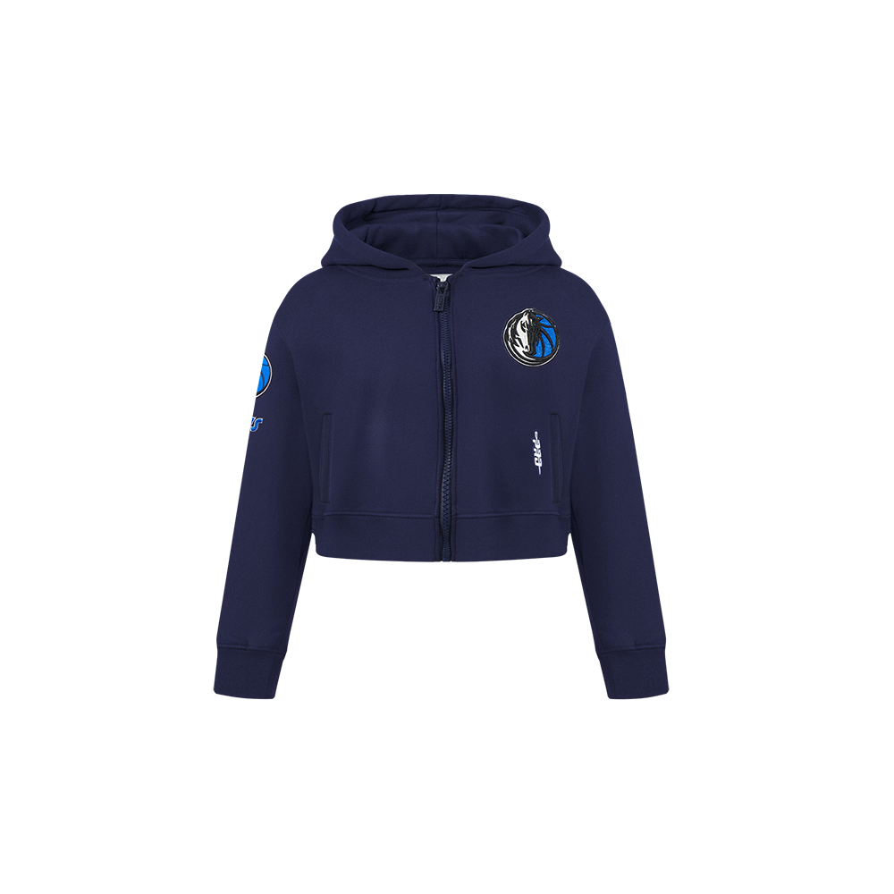 NBA DALLAS MAVERICKS CLASSIC CHANDAIL À CAPUCHON EN MOLLETON À GLISSIÈRE POUR FILLE BAMBIN (MARINE MINUIT)