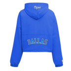 NBA DALLAS MAVERICKS CLASSIC WIND WOMEN'S WOVEN 1/2 JACKET (ROYAL BLUE)