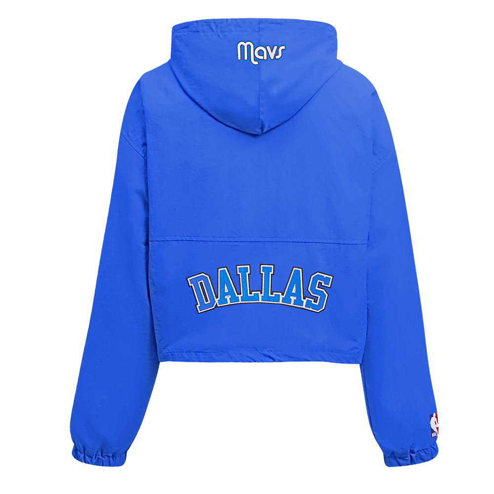 NBA DALLAS MAVERICKS CLASSIC WIND WOMEN'S WOVEN 1/2 JACKET (ROYAL BLUE)