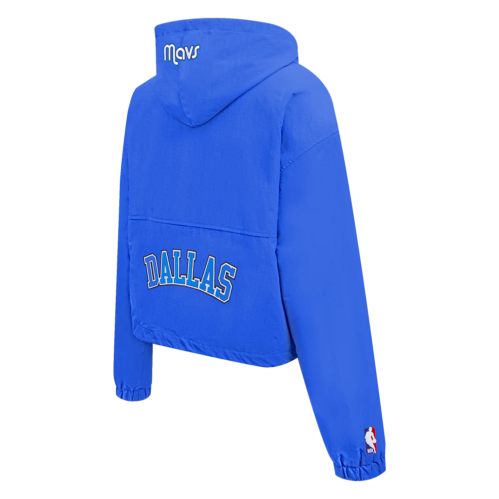 NBA DALLAS MAVERICKS CLASSIC WIND WOMEN'S WOVEN 1/2 JACKET (ROYAL BLUE)