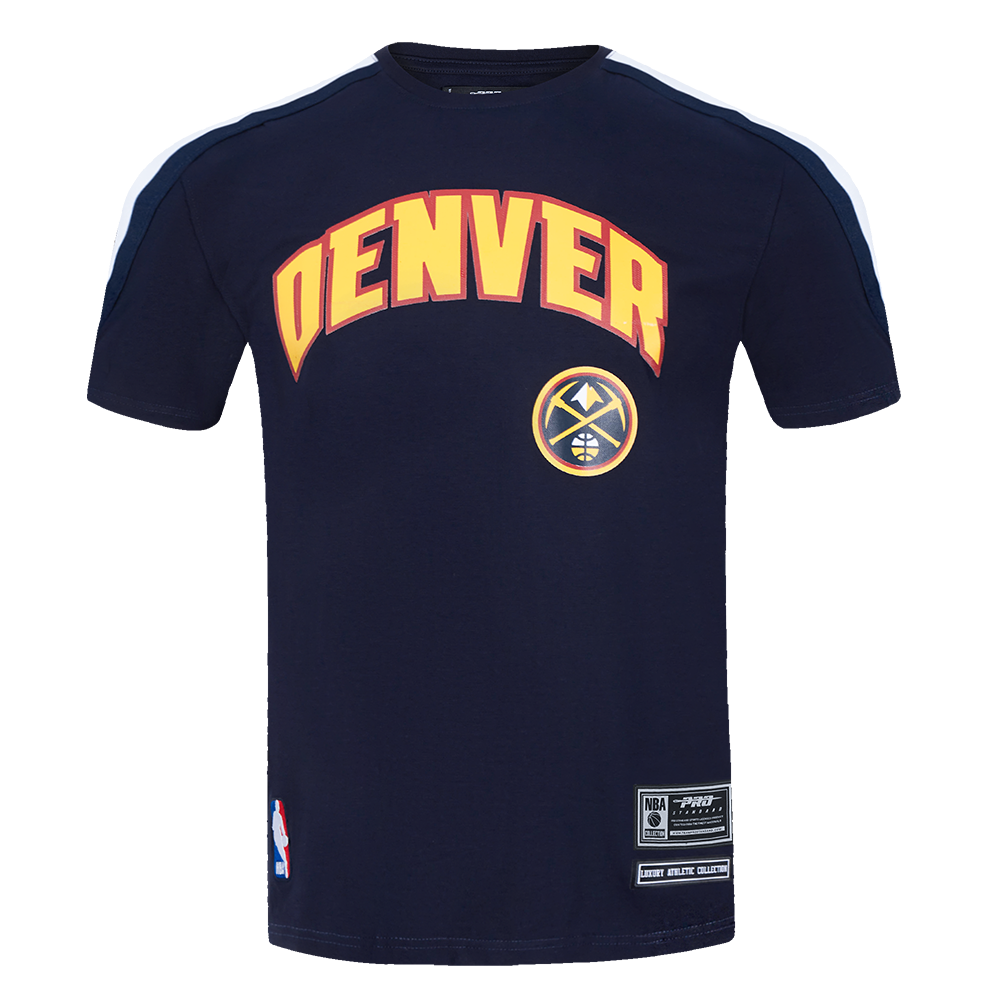 NBA DENVER NUGGETS CLASSIC MESH T-SHIRT À RAYURES POUR HOMME (MARINE MINUIT)