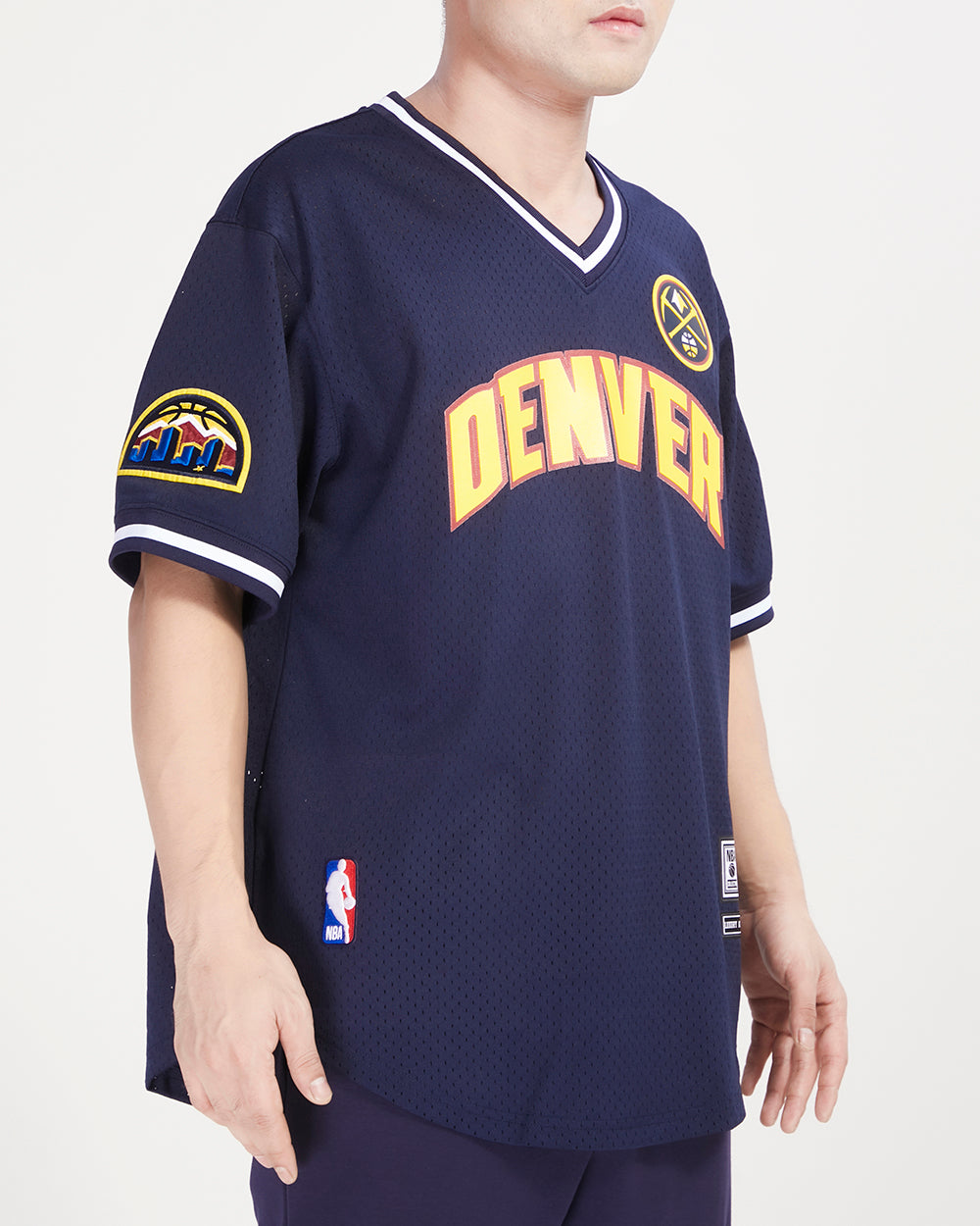 NBA DENVER NUGGETS CLASSIC MESH MEN'S VNECK MEN'S JERSEY (MIDNIGHT NAVY)