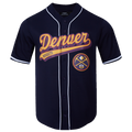 NBA DENVER NUGGETS SCRIPT TAIL CHEMISE BOUTONNÉE EN FILET POUR HOMME (MARINE MINUIT)
