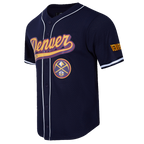 NBA DENVER NUGGETS SCRIPT TAIL CHEMISE BOUTONNÉE EN FILET POUR HOMME (MARINE MINUIT)