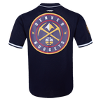 NBA DENVER NUGGETS SCRIPT TAIL CHEMISE BOUTONNÉE EN FILET POUR HOMME (MARINE MINUIT)