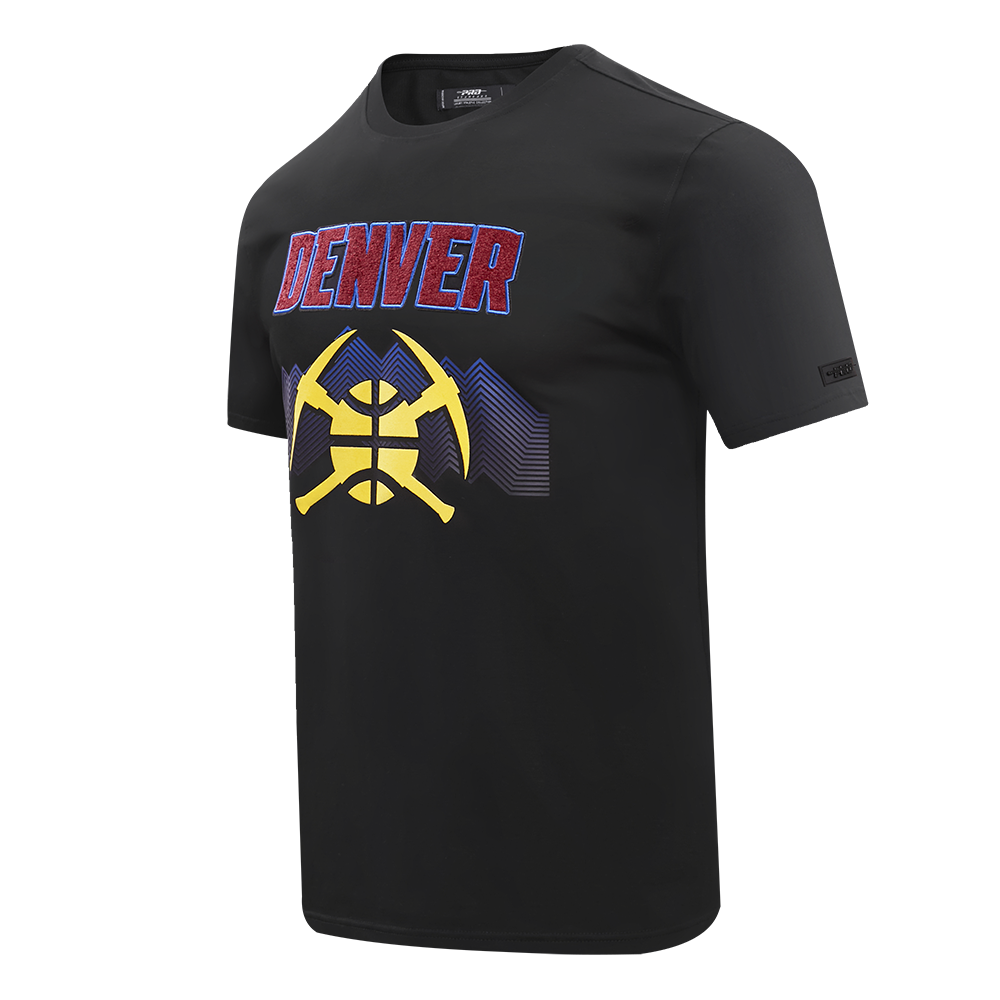 NBA DENVER NUGGETS MEN'S CHEST MILE HIGH TEE (BLACK)