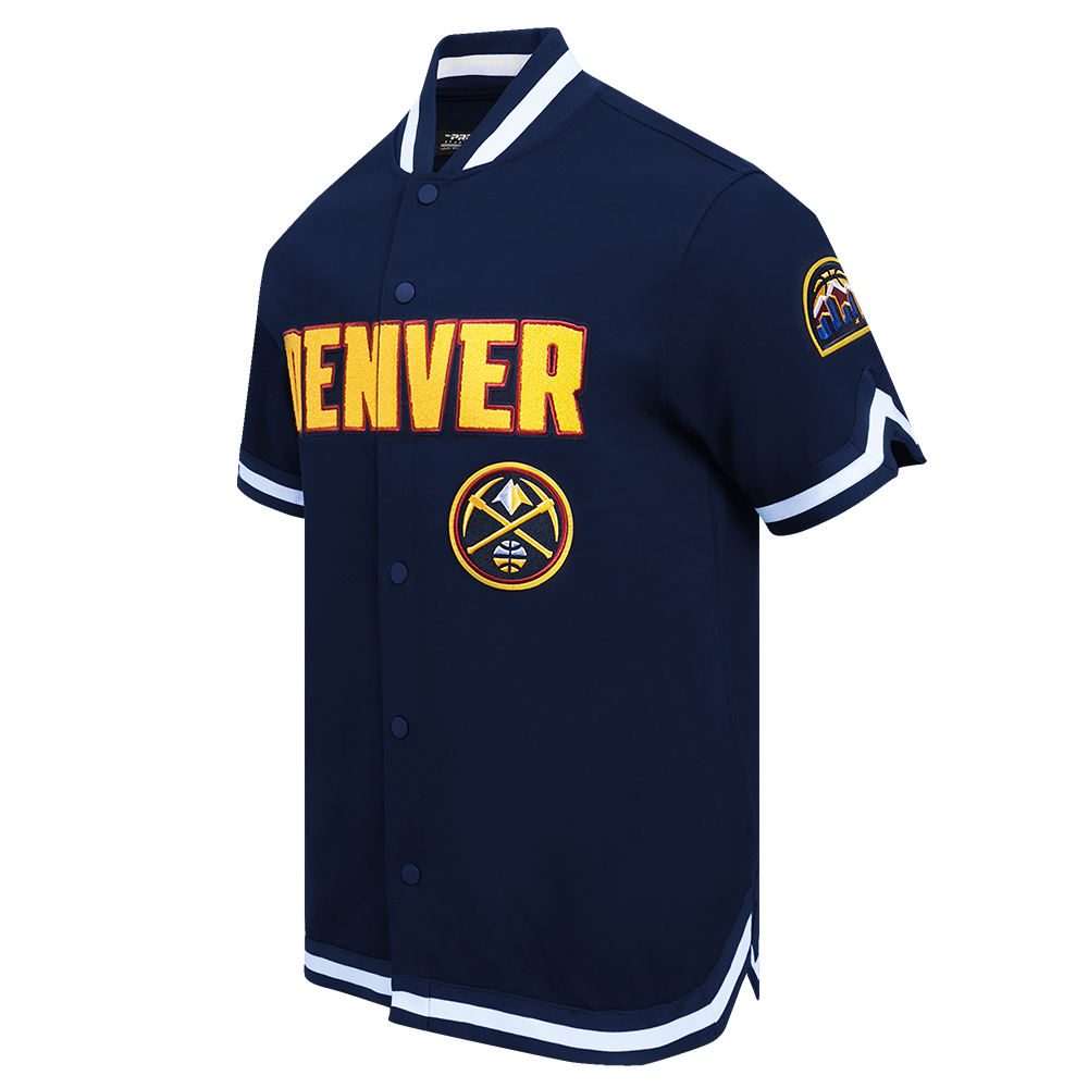 NBA DENVER NUGGETS CLASSIC MEN'S PRO SS DOUBLE KNIT JACKET  (MIDNIGHT NAVY)