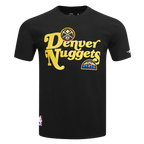 NBA DENVER NUGGETS SOUVENIR T-SHIRT EN JERSEY SIMPLE POUR HOMME (NOIR)