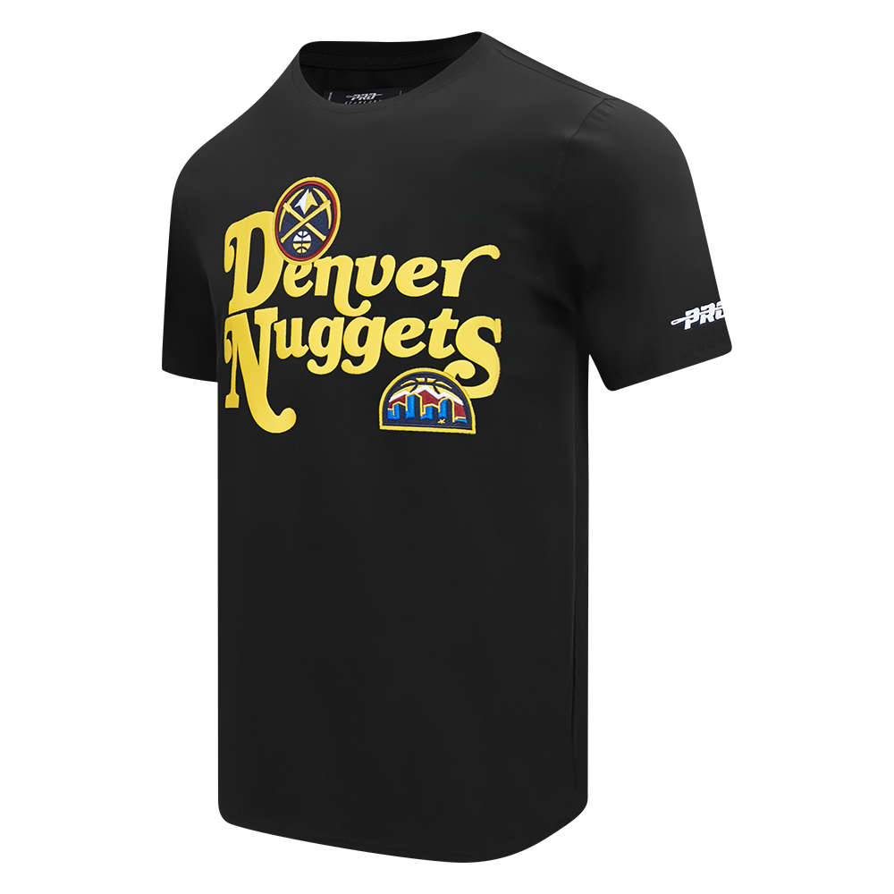 NBA DENVER NUGGETS SOUVENIR T-SHIRT EN JERSEY SIMPLE POUR HOMME (NOIR)