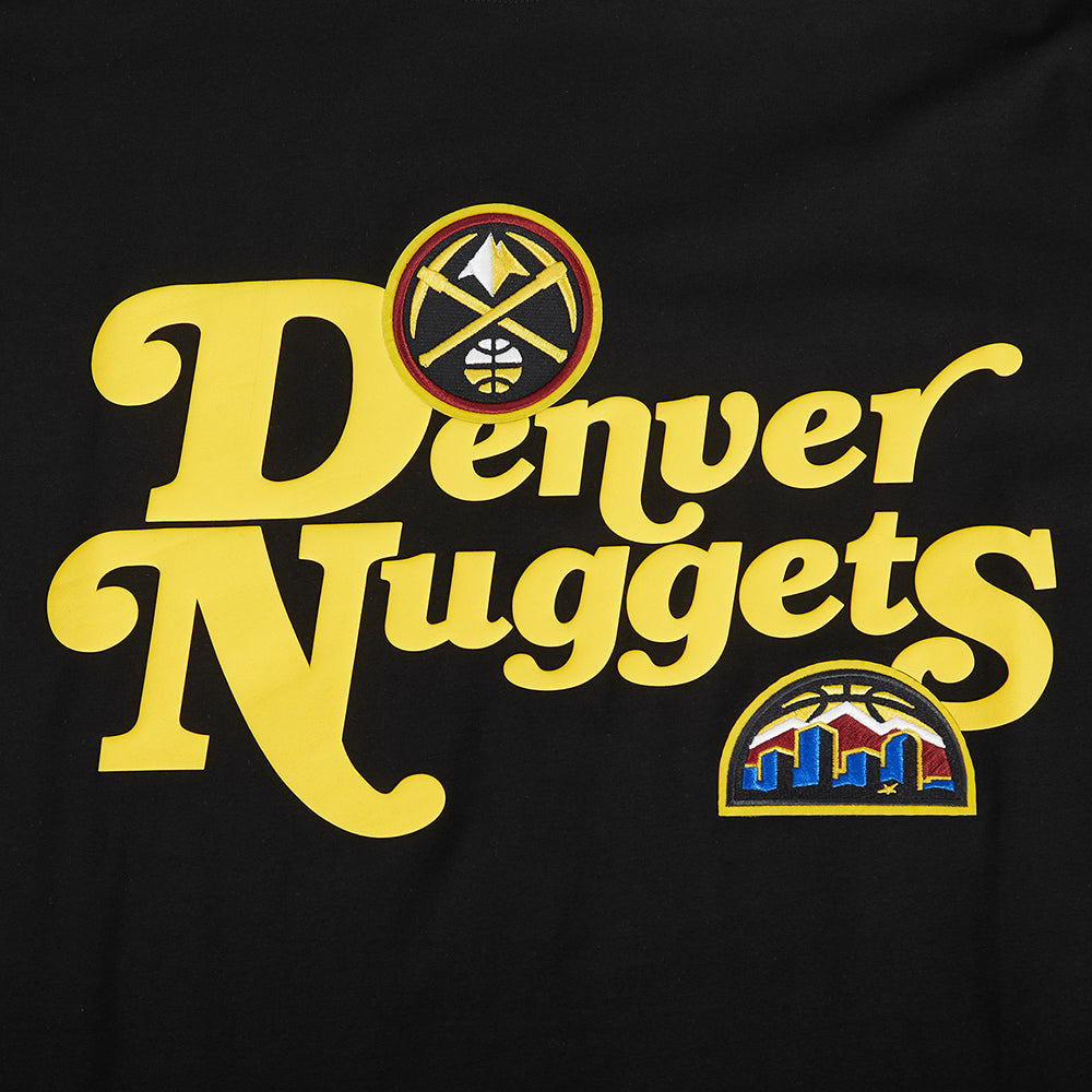 NBA DENVER NUGGETS SOUVENIR T-SHIRT EN JERSEY SIMPLE POUR HOMME (NOIR)