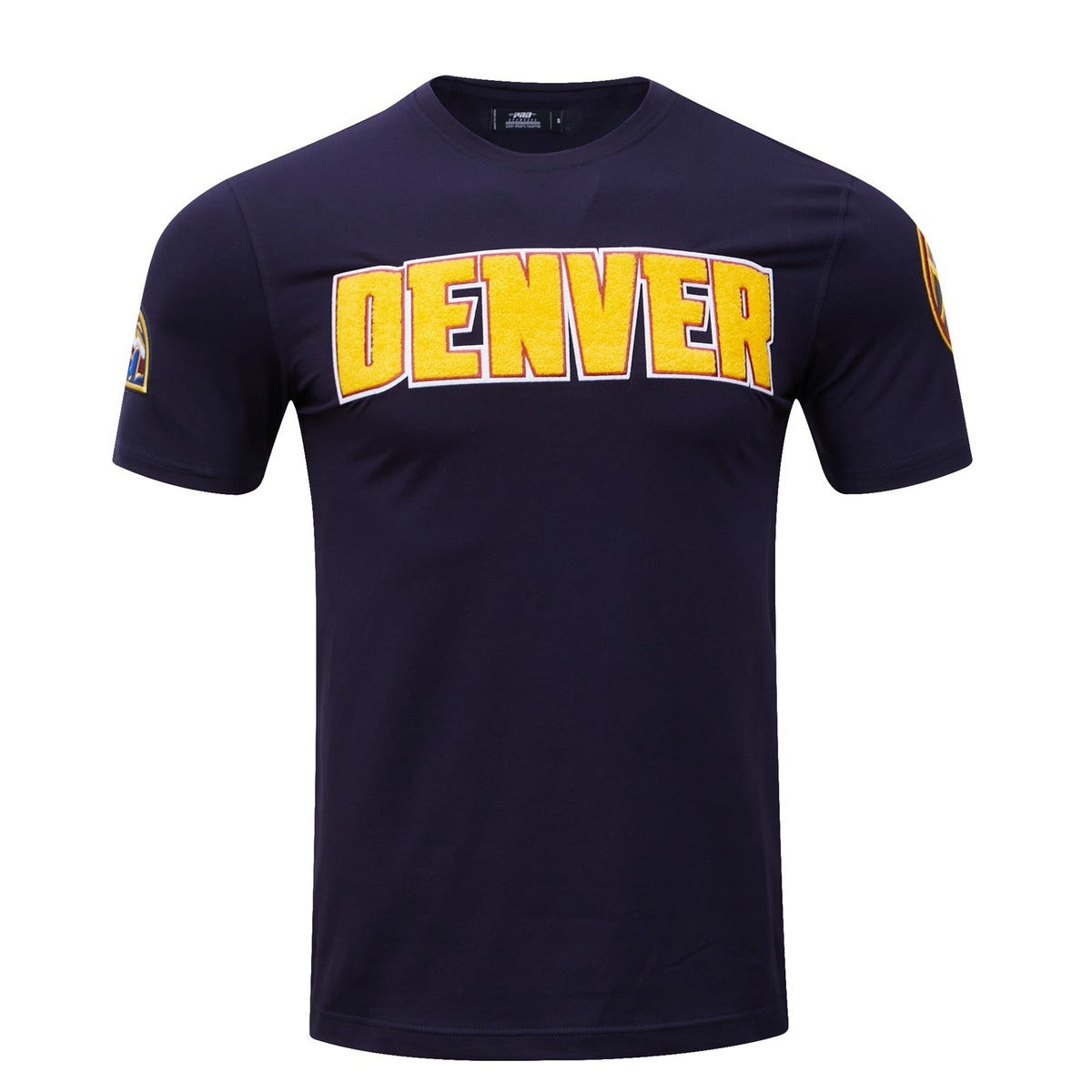 NBA DENVER NUGGETS CLASSIC CHENILLE T-SHIRT POUR HOMME (MARINE MINUIT)