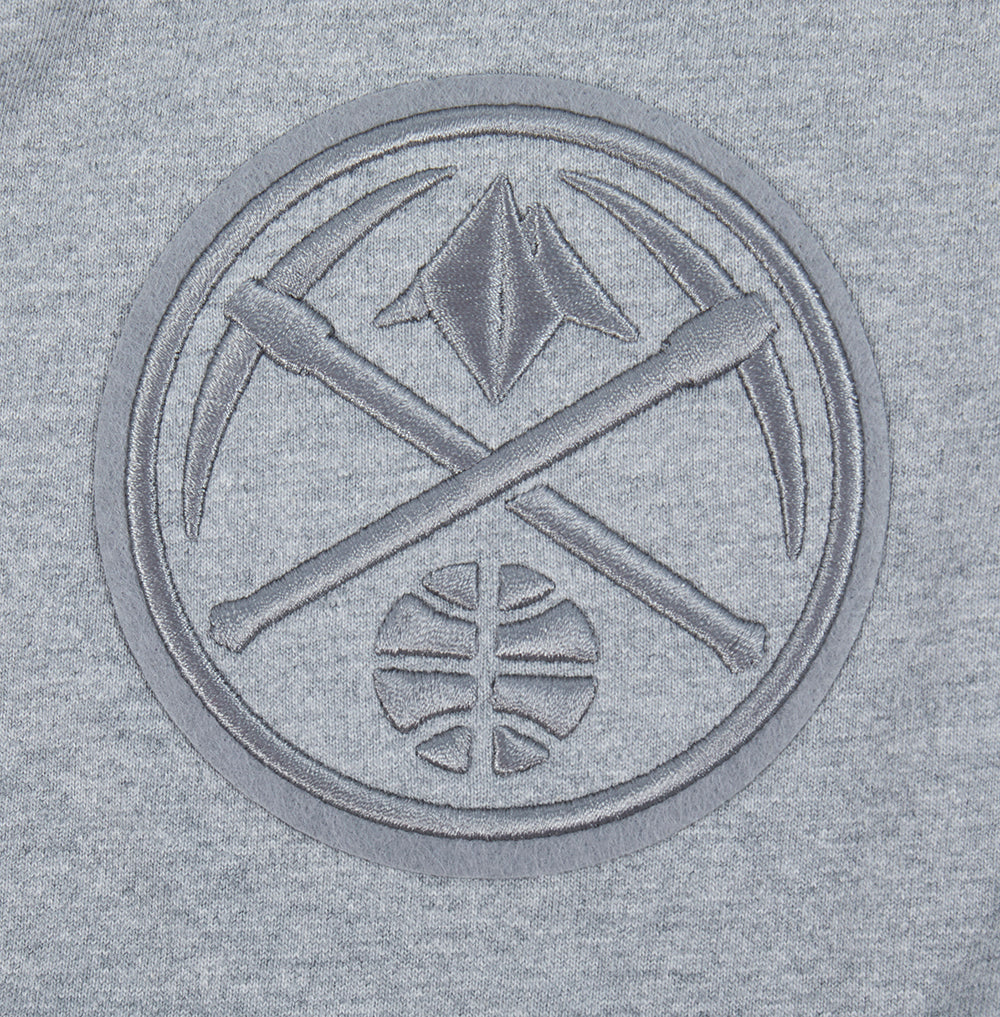 NBA DENVER NUGGETS NEUTRAL MEN'S DROP SHOULDER TEE (DARK HEATHER GRAY)
