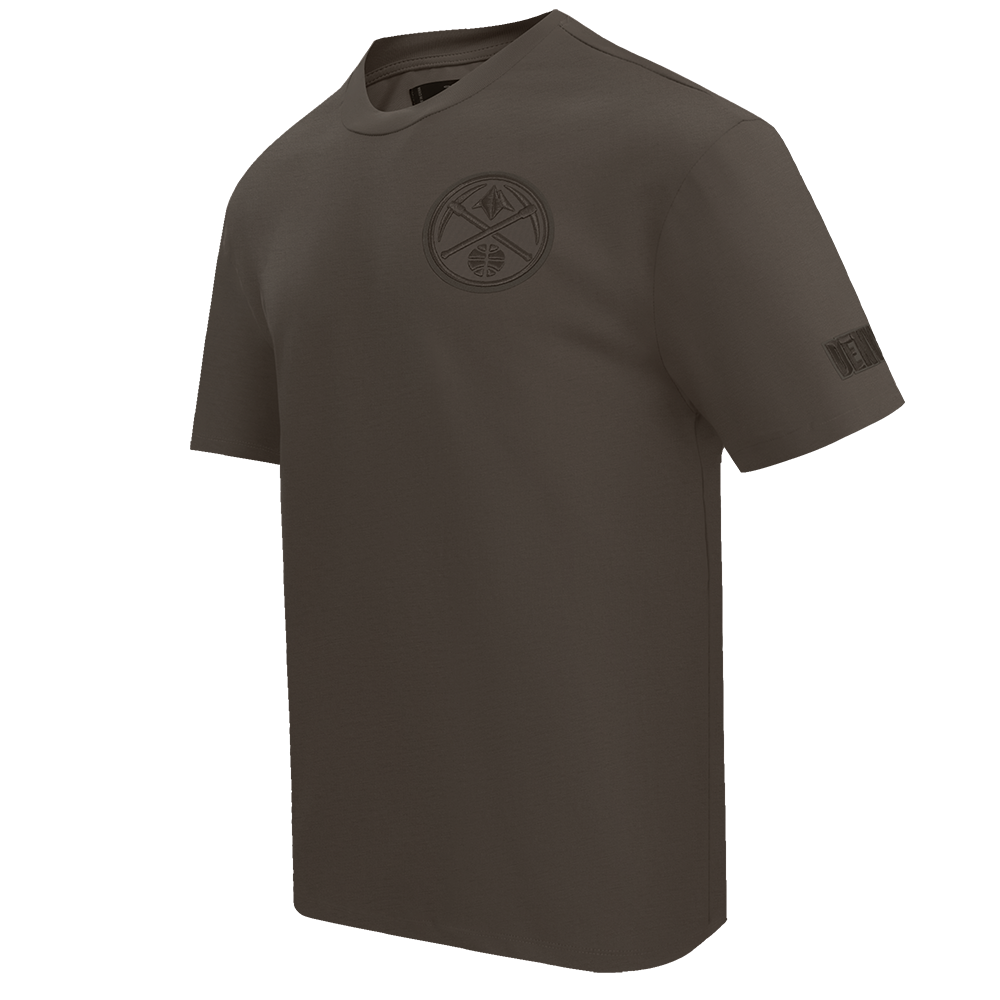 NBA DENVER NUGGETS NEUTRAL T-SHIRT À ÉPAULES TOMBANTES POUR HOMME (TAUPE FONCÉ)