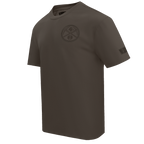 NBA DENVER NUGGETS NEUTRAL T-SHIRT À ÉPAULES TOMBANTES POUR HOMME (TAUPE FONCÉ)