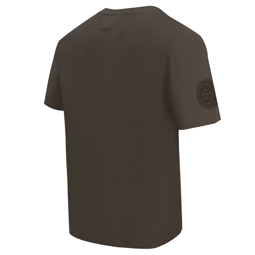 NBA DENVER NUGGETS NEUTRAL T-SHIRT À ÉPAULES TOMBANTES POUR HOMME (TAUPE FONCÉ)