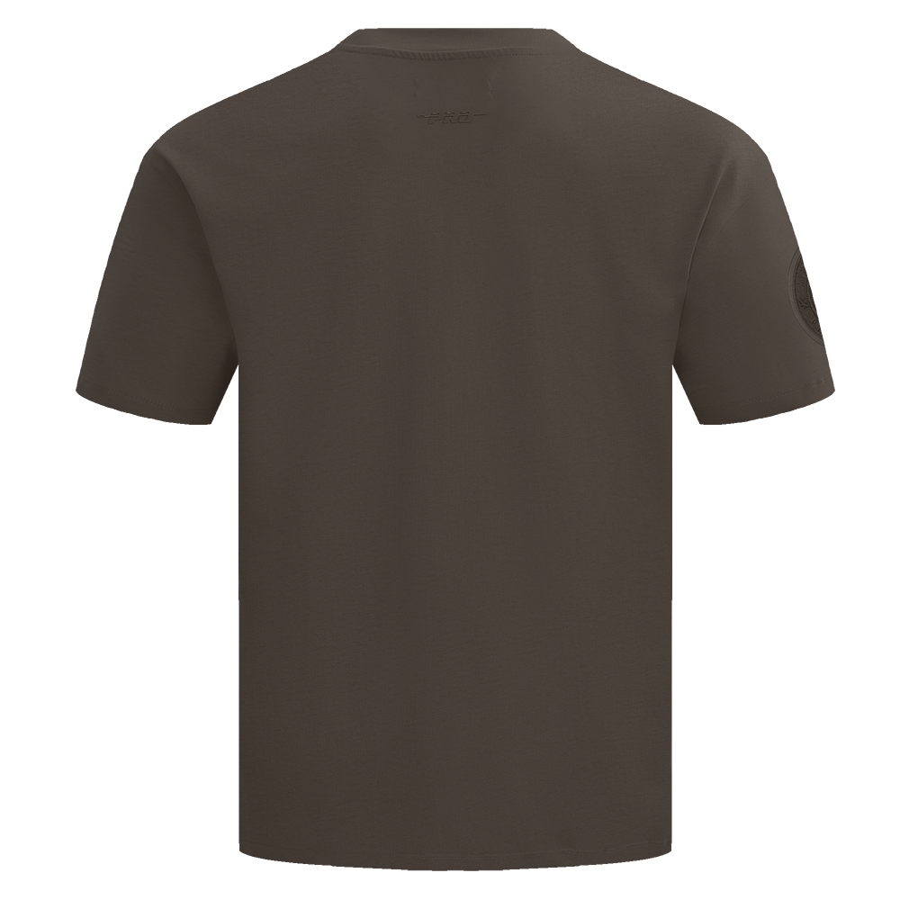 NBA DENVER NUGGETS NEUTRAL T-SHIRT À ÉPAULES TOMBANTES POUR HOMME (TAUPE FONCÉ)