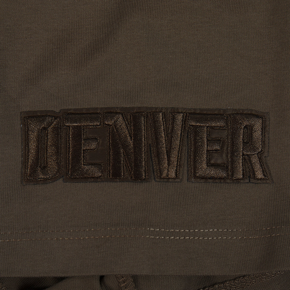NBA DENVER NUGGETS NEUTRAL T-SHIRT À ÉPAULES TOMBANTES POUR HOMME (TAUPE FONCÉ)