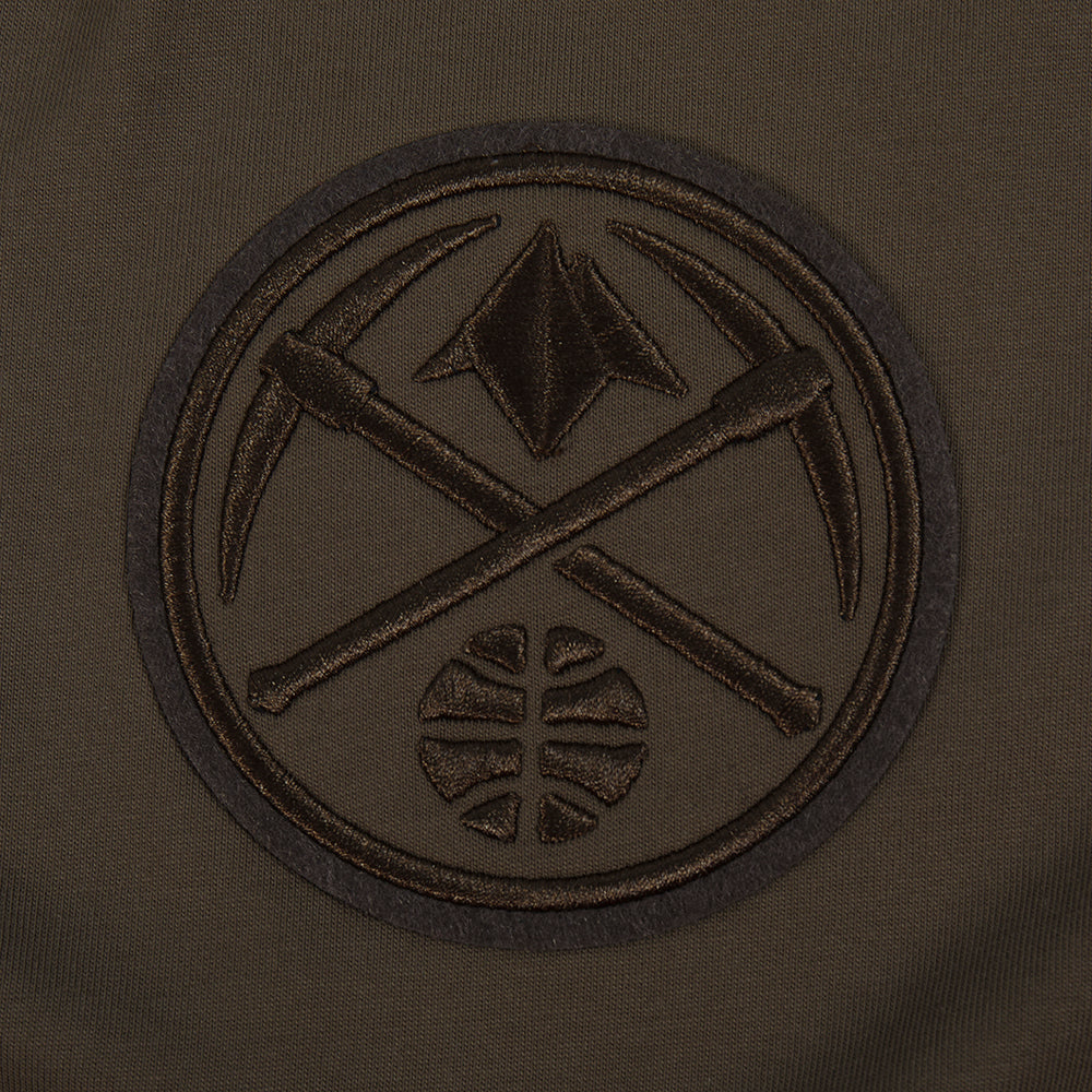 NBA DENVER NUGGETS NEUTRAL T-SHIRT À ÉPAULES TOMBANTES POUR HOMME (TAUPE FONCÉ)