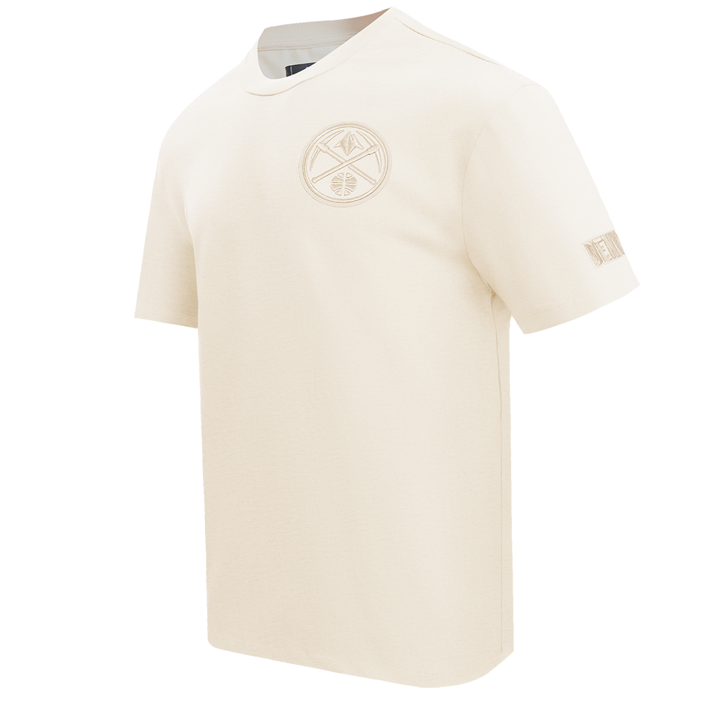 NBA DENVER NUGGETS NEUTRAL MEN'S DROP SHOULDER TEE (EGGSHELL)
