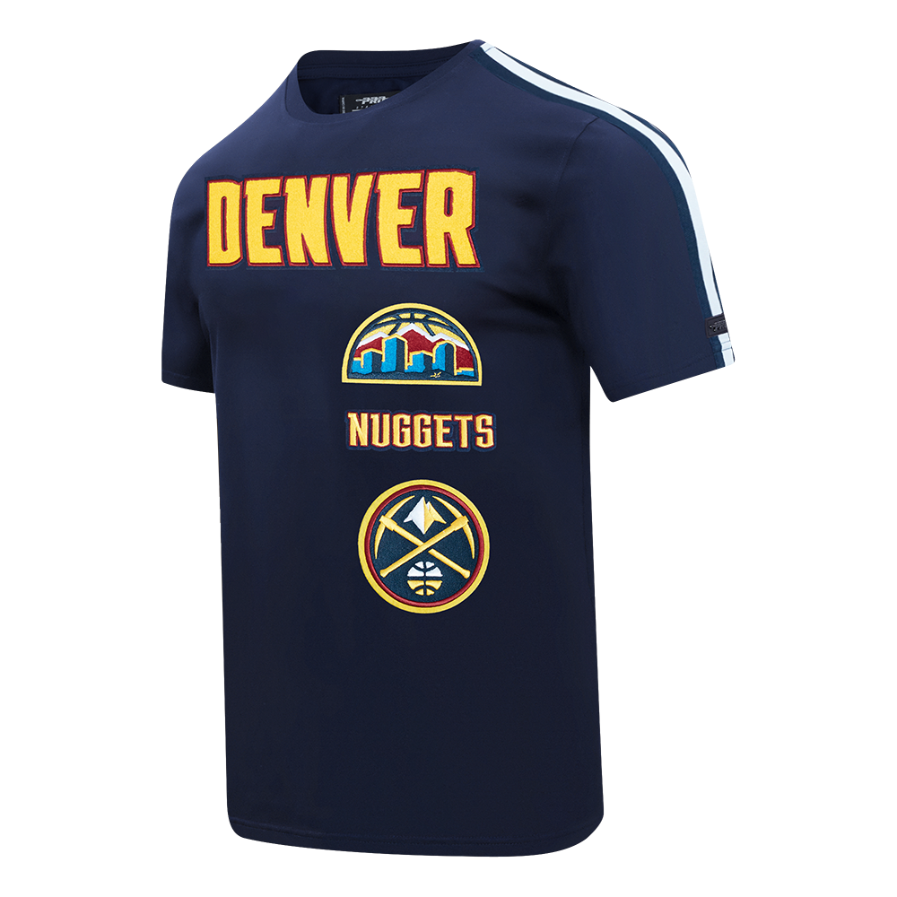 NBA DENVER NUGGETS RETRO CLASSIC MEN'S STRIPED TEE (MIDNIGHT NAVY)