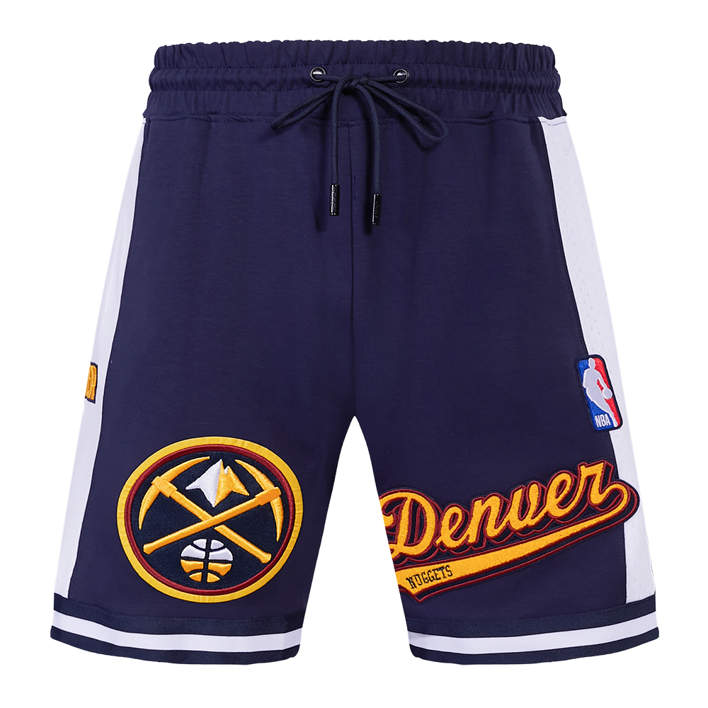 NBA DENVER NUGGETS SCRIPT TAIL MEN'S DOUBLE KNIT 2.0 SHORT (MIDNIGHT NAVY)