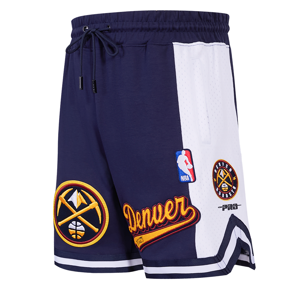 NBA DENVER NUGGETS SCRIPT TAIL SHORT EN MAILLE DOUBLE 2.0 POUR HOMME (MARINE MINUIT)