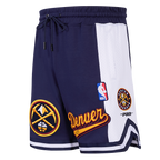NBA DENVER NUGGETS SCRIPT TAIL SHORT EN MAILLE DOUBLE 2.0 POUR HOMME (MARINE MINUIT)