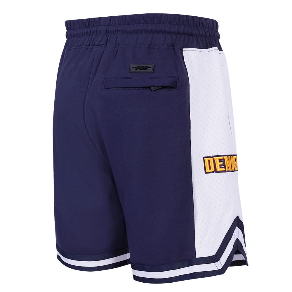 NBA DENVER NUGGETS SCRIPT TAIL SHORT EN MAILLE DOUBLE 2.0 POUR HOMME (MARINE MINUIT)