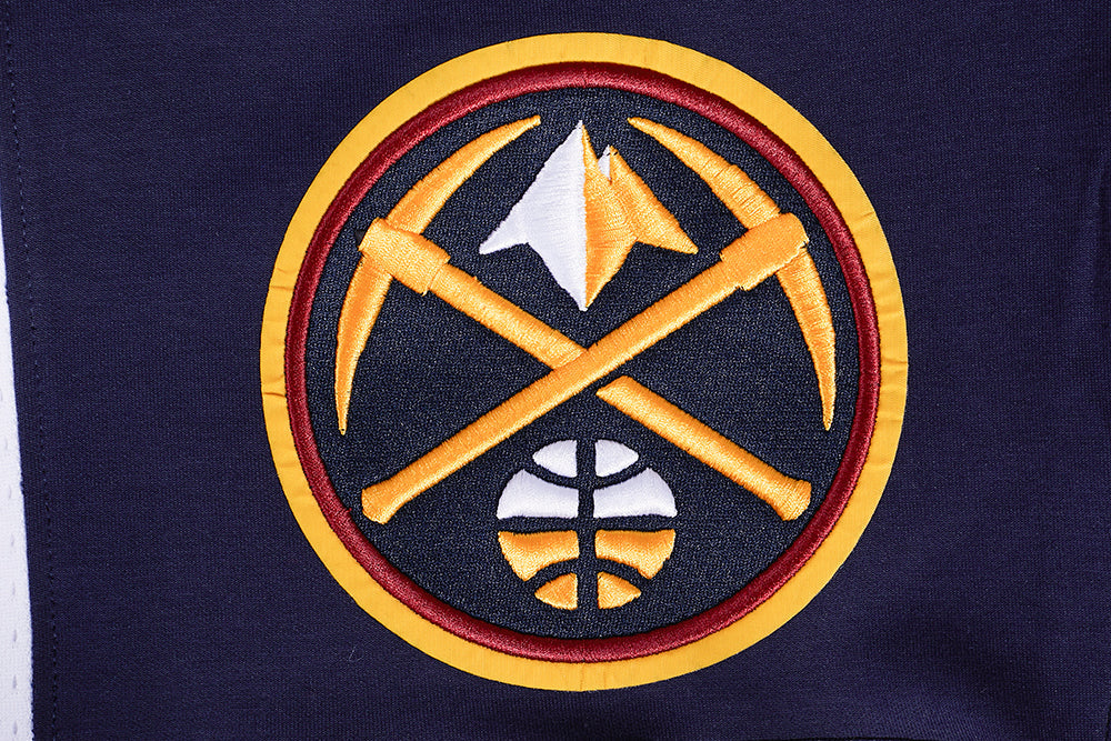 NBA DENVER NUGGETS SCRIPT TAIL SHORT EN MAILLE DOUBLE 2.0 POUR HOMME (MARINE MINUIT)