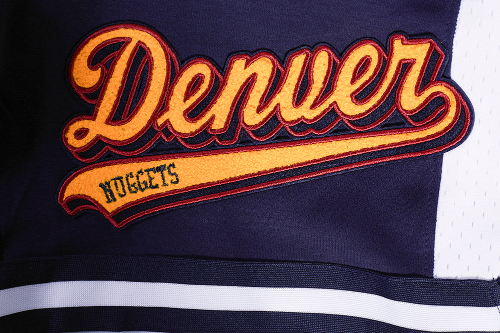 NBA DENVER NUGGETS SCRIPT TAIL SHORT EN MAILLE DOUBLE 2.0 POUR HOMME (MARINE MINUIT)
