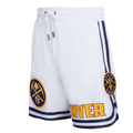 NBA DENVER NUGGETS CLASSIC CHENILLE SHORT POUR HOMME (BLANC)