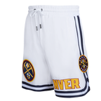 NBA DENVER NUGGETS CLASSIC CHENILLE SHORT POUR HOMME (BLANC)