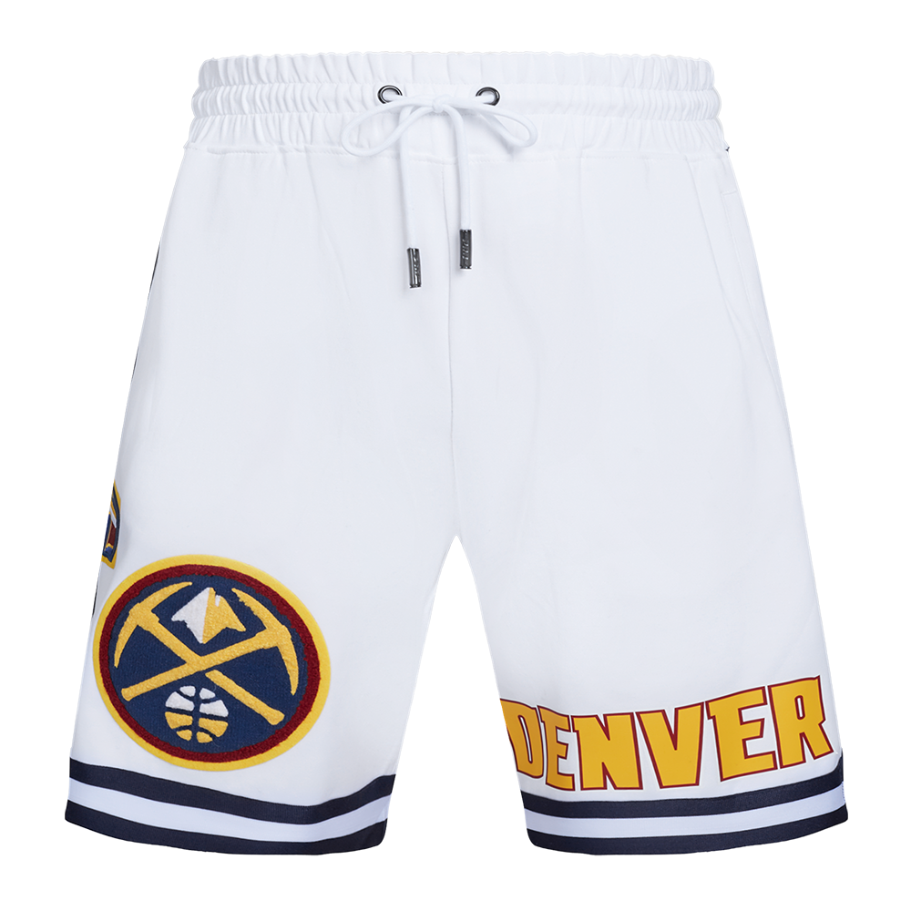 NBA DENVER NUGGETS CLASSIC CHENILLE MEN'S SHORT (WHITE)