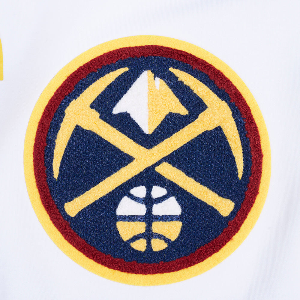 NBA DENVER NUGGETS CLASSIC CHENILLE SHORT POUR HOMME (BLANC)