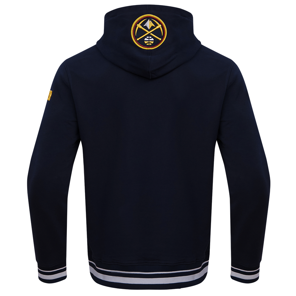 NBA DENVER NUGGETS SCRIPT TAIL CHANDAIL À CAPUCHON EN MOLLETON CÔTELÉ POUR HOMME (MARINE MINUIT)