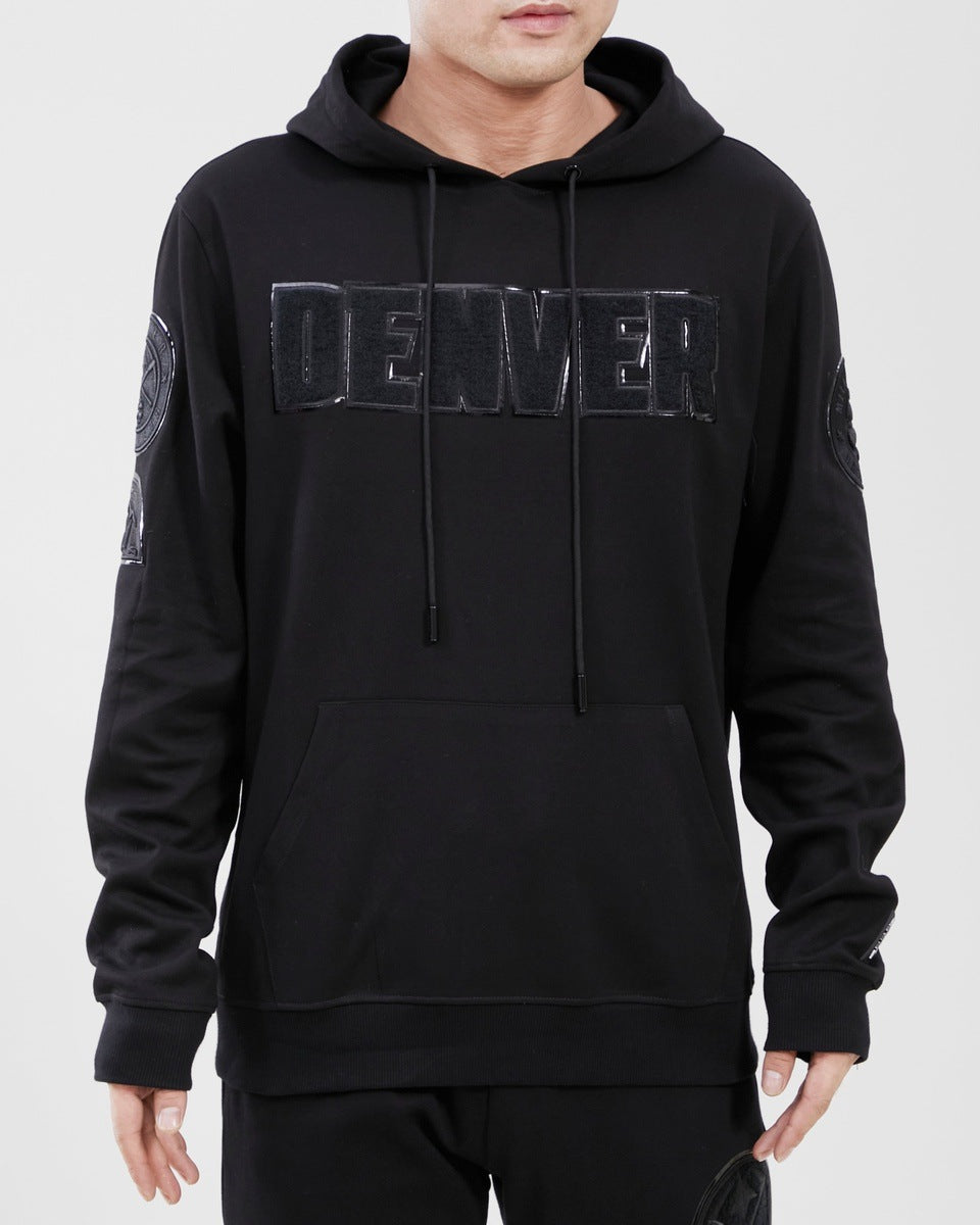 NBA DENVER NUGGETS TRIPLE BLACK CHANDAIL À CAPUCHON POUR HOMME (TRIPLE NOIR)
