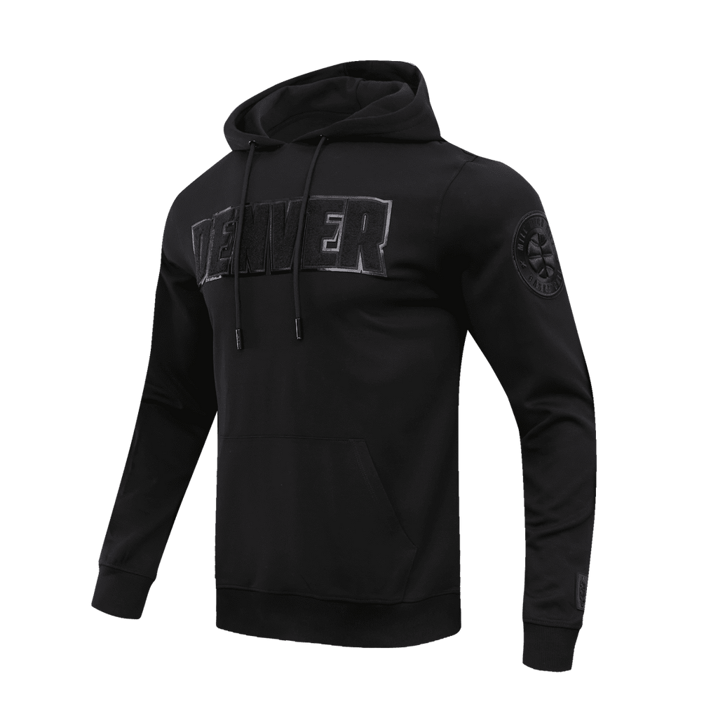 NBA DENVER NUGGETS TRIPLE BLACK CHANDAIL À CAPUCHON POUR HOMME (TRIPLE NOIR)