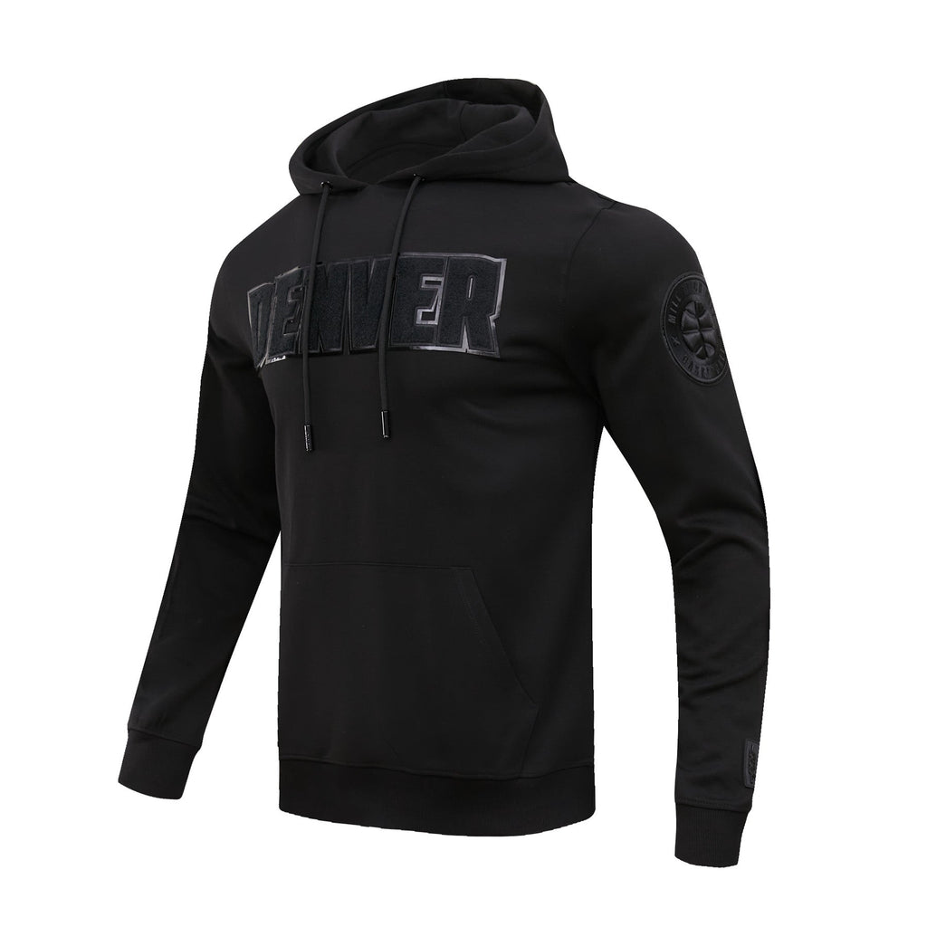 NBA DENVER NUGGETS TRIPLE BLACK CHANDAIL À CAPUCHON POUR HOMME (TRIPLE NOIR)