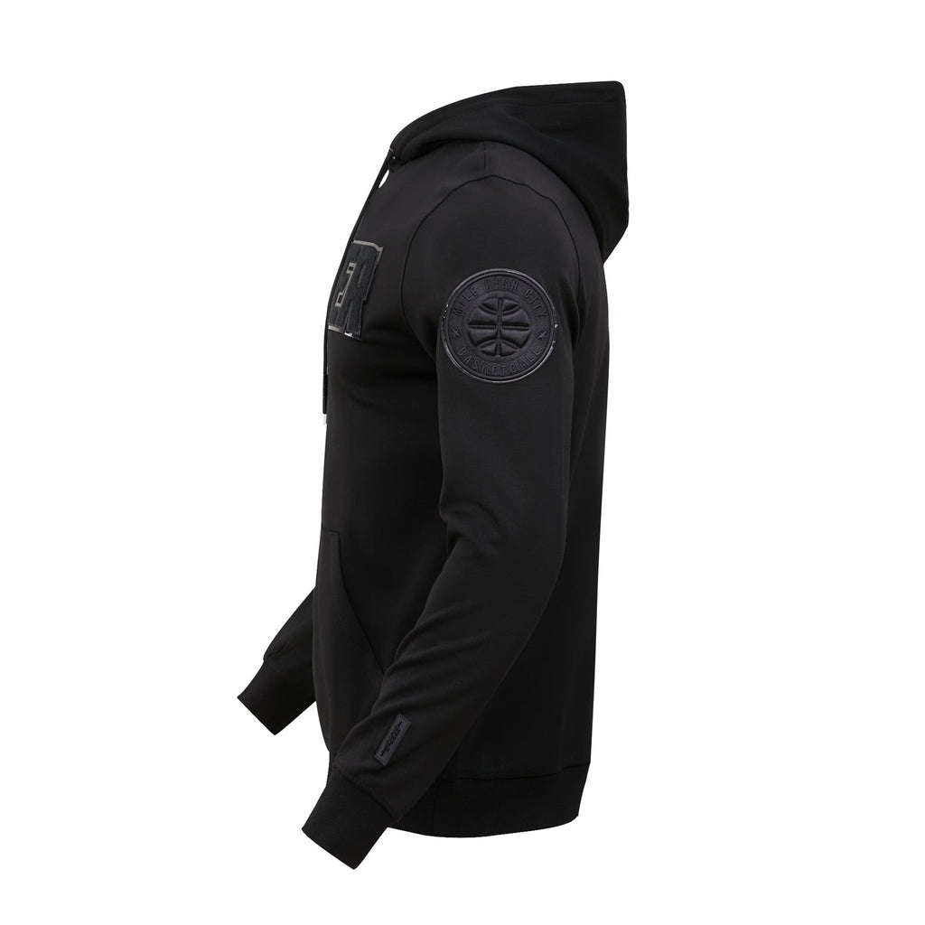 NBA DENVER NUGGETS TRIPLE BLACK CHANDAIL À CAPUCHON POUR HOMME (TRIPLE NOIR)