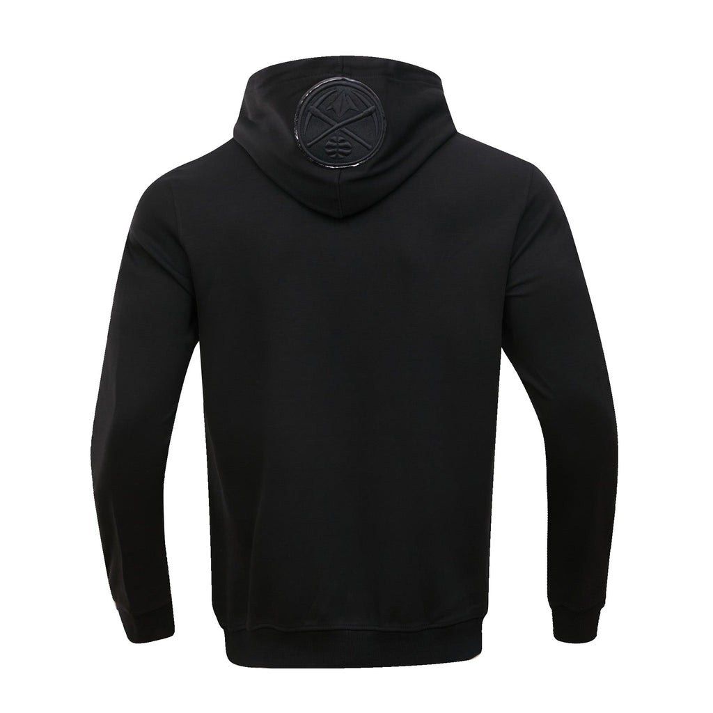 NBA DENVER NUGGETS TRIPLE BLACK CHANDAIL À CAPUCHON POUR HOMME (TRIPLE NOIR)