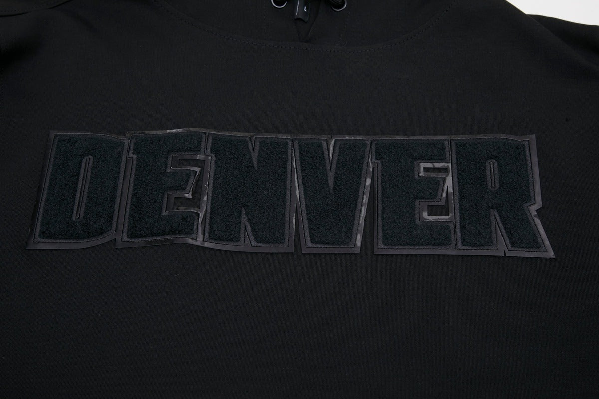 NBA DENVER NUGGETS TRIPLE BLACK CHANDAIL À CAPUCHON POUR HOMME (TRIPLE NOIR)