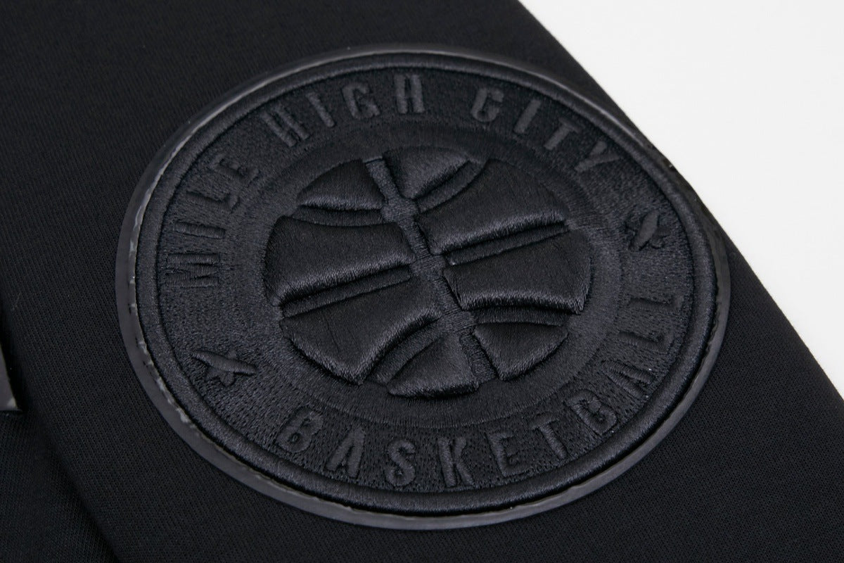 NBA DENVER NUGGETS TRIPLE BLACK CHANDAIL À CAPUCHON POUR HOMME (TRIPLE NOIR)