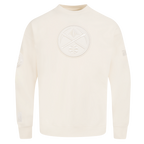 NBA DENVER NUGGETS NEUTRAL MEN'S DROP SHOULDER FLC CREWNECK (EGGSHELL)